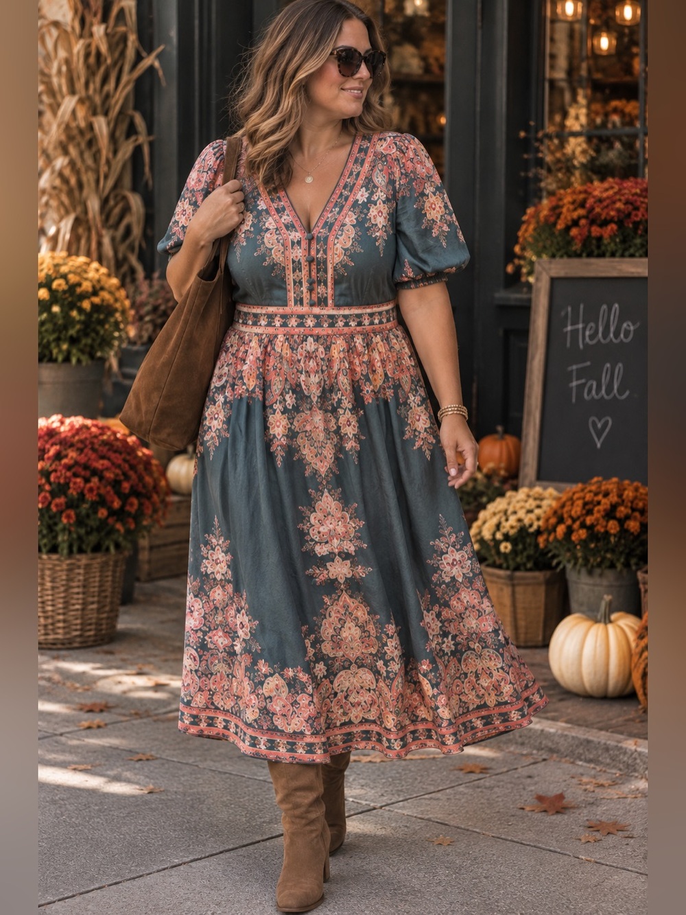 City Chic Boho Paisley Dress – Size Xl / 14 (city chic small)